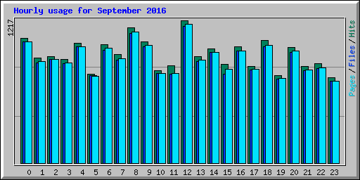 Hourly usage for September 2016