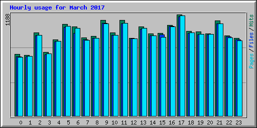 Hourly usage for March 2017